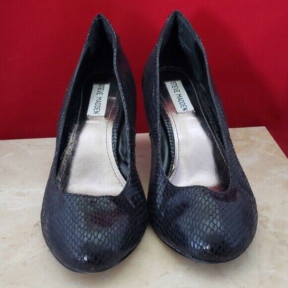 Steve Madden Heels Black Scale Pattern Heels - Size 8.5 - Picture 2 of 8